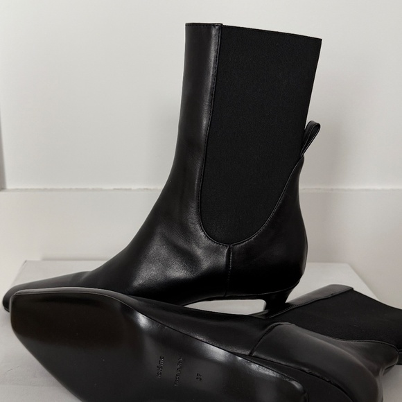 TOTEME mid heel boots, leather - Picture 3 of 6